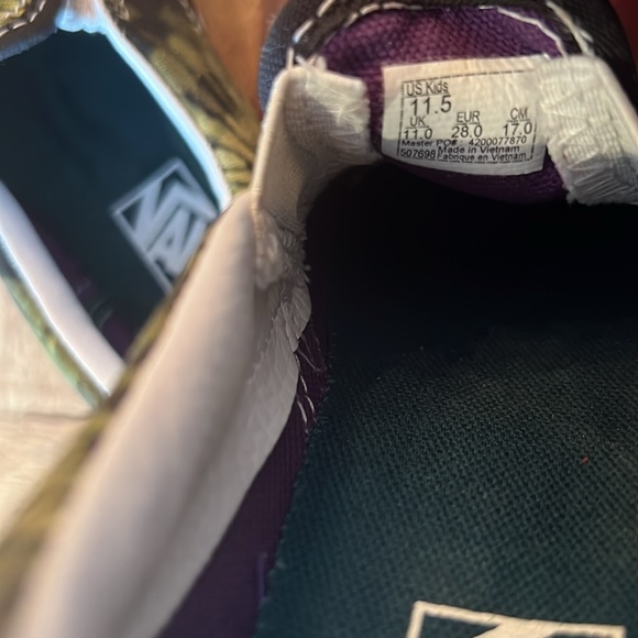 Vans Green Tie Dye Slip On Shoes Limited Edition Kids Size 11.5 - Picture 10 of 10